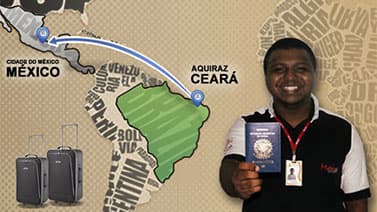 De Aquiraz, Ceará para a cidade do México
